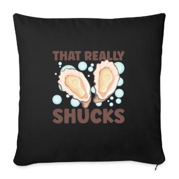 Oyster Lovers Funny Oyster Oyster Shucker - Sofa pillowcase 17,3'' x 17,3'' (45 x 45 cm) - black - Front
