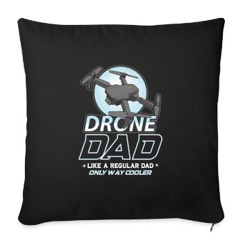 Drohne Pilot Opa Geschenkidee Alter Mann Mit - Sofakissenbezug 45 x 45 cm - Schwarz - Vorne