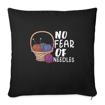 Sewing Machine Fun Sewing Sewing Sewing Fan Hobby - Sofa pillowcase 17,3'' x 17,3'' (45 x 45 cm) - black - Front