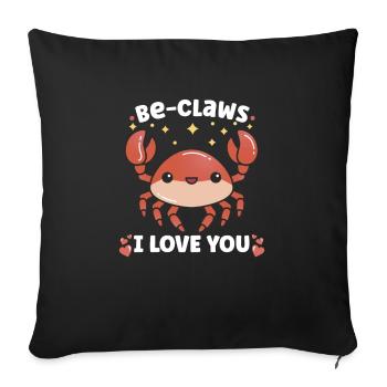 Crab Crab Shrimp Whisperer Crab Hunting Fisherman - Sofa pillowcase 17,3'' x 17,3'' (45 x 45 cm) - black - Front