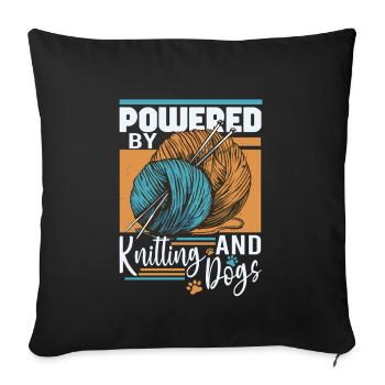 Sewing Machine Fun Sewing Sewing Sewing Fan Hobby - Sofa pillowcase 17,3'' x 17,3'' (45 x 45 cm) - black - Front