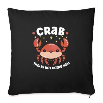 Crab Crab Shrimp Whisperer Crab Hunting Fisherman - Sofa pillowcase 17,3'' x 17,3'' (45 x 45 cm) - black - Front