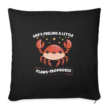 Crab Crab Shrimp Whisperer Crab Hunting Fisherman - Sofa pillowcase 17,3'' x 17,3'' (45 x 45 cm) - black - Front