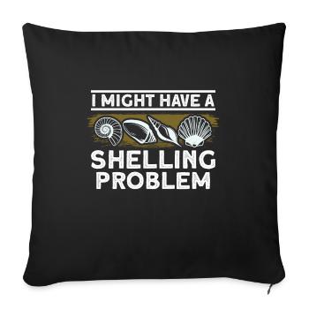 seashells shell collector shell collecting Gift - Sofakissenbezug 45 x 45 cm - Schwarz - Vorne