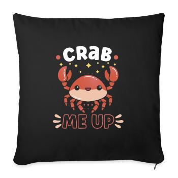 Crab Crab Shrimp Whisperer Crab Hunting Fisherman - Sofa pillowcase 17,3'' x 17,3'' (45 x 45 cm) - black - Front