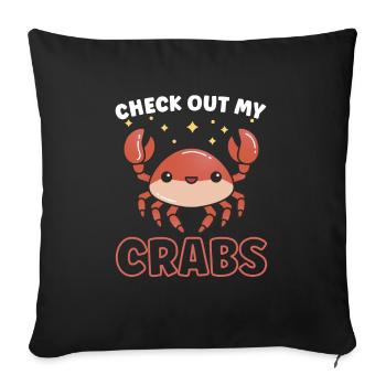 Crab Crab Shrimp Whisperer Crab Hunting Fisherman - Sofa pillowcase 17,3'' x 17,3'' (45 x 45 cm) - black - Front