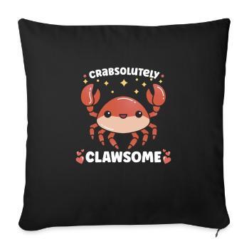 Crab Crab Shrimp Whisperer Crab Hunting Fisherman - Sofa pillowcase 17,3'' x 17,3'' (45 x 45 cm) - black - Front