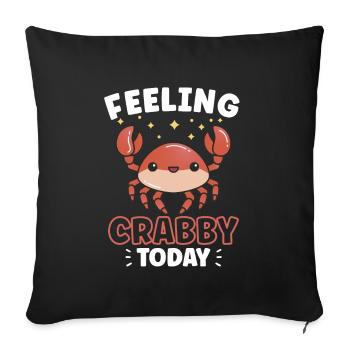 Crab Crab Shrimp Whisperer Crab Hunting Fisherman - Sofa pillowcase 17,3'' x 17,3'' (45 x 45 cm) - black - Front