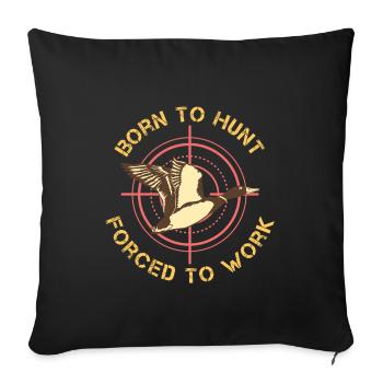 Duck Hunt Duck Hunter Bird Hunting Duck Hunting - Sofa pillowcase 17,3'' x 17,3'' (45 x 45 cm) - black - Front