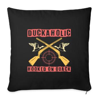 Duck Hunt Duck Hunter Bird Hunting Duck Hunting - Sofa pillowcase 17,3'' x 17,3'' (45 x 45 cm) - black - Front