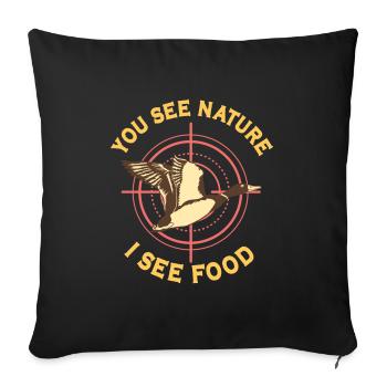 Duck Hunt Duck Hunter Bird Hunting Duck Hunting - Sofa pillowcase 17,3'' x 17,3'' (45 x 45 cm) - black - Front