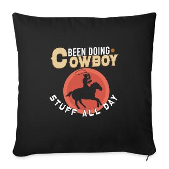 Cowboy Barn Bull Rider Rodeo Country Western - Sofakissenbezug 45 x 45 cm - Schwarz - Vorne