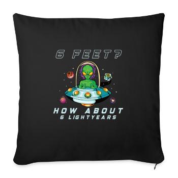 Alien Extraterrestrial Area 51 Ufo Space Geek - Housse de coussin décorative 45 x 45 cm - noir - Devant