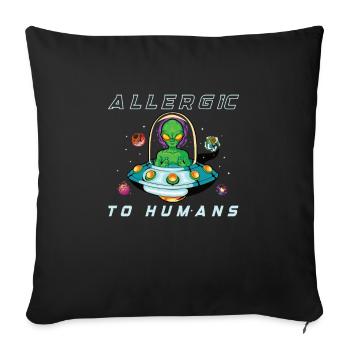 Alien Extraterrestrial Area 51 Ufo Space Geek - Housse de coussin décorative 45 x 45 cm - noir - Devant