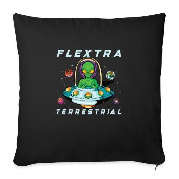 Alien Extraterrestrial Area 51 Ufo Space Geek - Housse de coussin décorative 45 x 45 cm - noir - Devant
