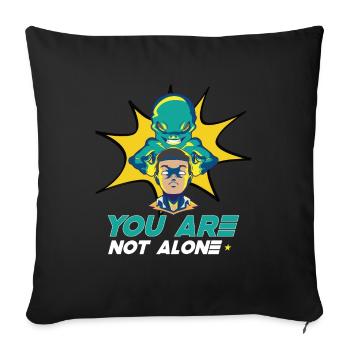 Alien Extraterrestrial Area 51 Ufo Space Geek - Housse de coussin décorative 45 x 45 cm - noir - Devant