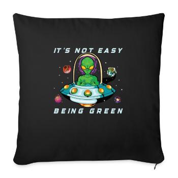Alien Extraterrestrial Area 51 Ufo Space Geek - Housse de coussin décorative 45 x 45 cm - noir - Devant