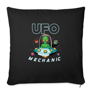 Alien Extraterrestrial Area 51 Ufo Space Geek - Housse de coussin décorative 45 x 45 cm - noir - Devant