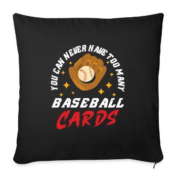Baseball Cards Baseball Player Baseball Fan Gift - Sofakissenbezug 45 x 45 cm - Schwarz - Vorne