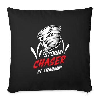 Meteorologie-kindertornado-sturm, Der Sturm-fan - Sofakissenbezug 45 x 45 cm - Schwarz - Vorne