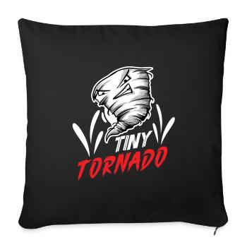 Meteorologie-kindertornado-sturm, Der Sturm-fan - Sofa pillowcase 17,3'' x 17,3'' (45 x 45 cm) - black - Front