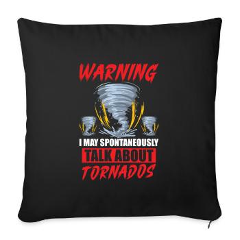 Meteorologie-kindertornado-sturm, Der Sturm-fan - Sofakissenbezug 45 x 45 cm - Schwarz - Vorne