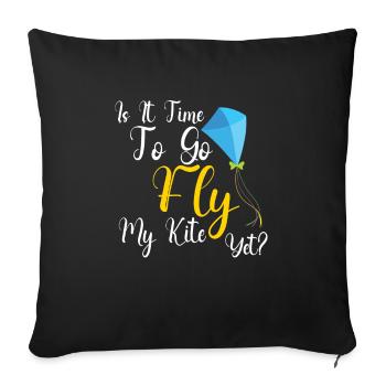 Kite Flying Kite Fan Für Fite Flying Lovers - Sofakissenbezug 45 x 45 cm - Schwarz - Vorne