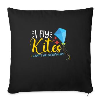Kite Flying Kite Fan Für Fite Flying Lovers - Sofakissenbezug 45 x 45 cm - Schwarz - Vorne