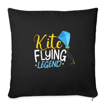Kite Flying Kite Fan Für Fite Flying Lovers - Sofakissenbezug 45 x 45 cm - Schwarz - Vorne