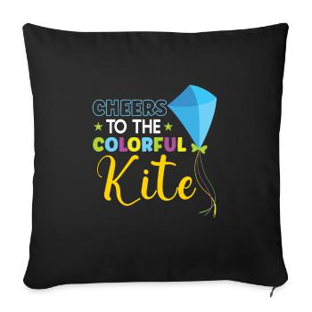 Kite Flying Kite Fan Für Fite Flying Lovers - Sofakissenbezug 45 x 45 cm - Schwarz - Vorne