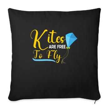 Kite Flying Kite Fan Für Fite Flying Lovers - Sofakissenbezug 45 x 45 cm - Schwarz - Vorne