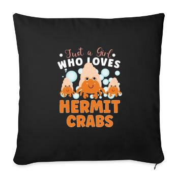 Hermit Crab Crabbing Crab Whisperer Crab Hunting - Sofa pillowcase 17,3'' x 17,3'' (45 x 45 cm) - black - Front