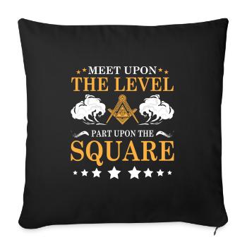 Théories du complot Théoriciens du complot - Housse de coussin décorative 45 x 45 cm - noir - Devant