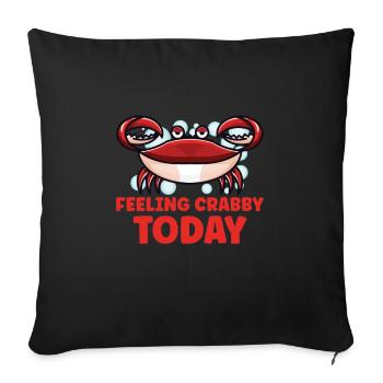 Crab Crab Shrimp Whisperer Crab Hunting Fisherman - Sofa pillowcase 17,3'' x 17,3'' (45 x 45 cm) - black - Front
