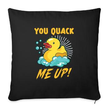 Canard en caoutchouc Canards Chasse aux oiseaux Amateur de canard Idée cadeau - Housse de coussin décorative 45 x 45 cm - noir - Devant