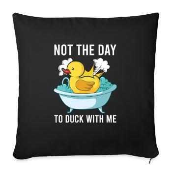Canards en caoutchouc Canards Chasse aux oiseaux Idée cadeau d’amoureux des canards - Housse de coussin décorative 45 x 45 cm - noir - Devant