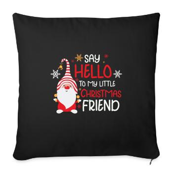 Christmas Garden Gnomes Gnome Lover Funny Gnome - Sofa pillowcase 17,3'' x 17,3'' (45 x 45 cm) - black - Front
