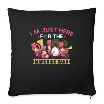Marching Band Clarinetist School Rehearsal Music - Sofa pillowcase 17,3'' x 17,3'' (45 x 45 cm) - black - Front