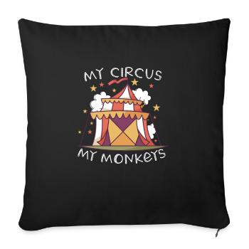 Circus Arts Circus Artists Event Staff - Sofa pillowcase 17,3'' x 17,3'' (45 x 45 cm) - black - Front