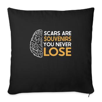 Brain Surgery Joke Brain Surgery Awareness Gift - Sofa pillowcase 17,3'' x 17,3'' (45 x 45 cm) - black - Front