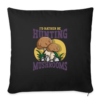 Morels Mushroom Picker Mushroom Farmer Mushroom - Housse de coussin décorative 45 x 45 cm - noir - Devant