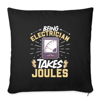 Electrician Electrical Engineer Lineman Electrical - Sofakissenbezug 45 x 45 cm - Schwarz - Vorne
