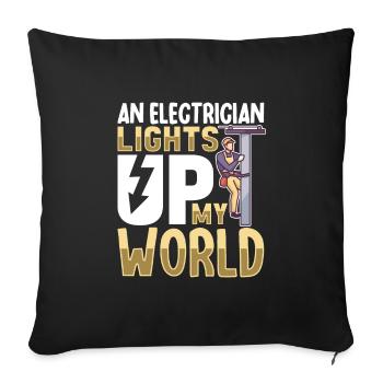 Electrician Electrical Engineer Lineman Electrical - Sofakissenbezug 45 x 45 cm - Schwarz - Vorne