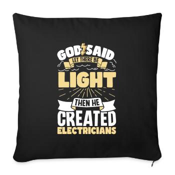 Electrician Electrical Engineer Lineman Electrical - Sofakissenbezug 45 x 45 cm - Schwarz - Vorne
