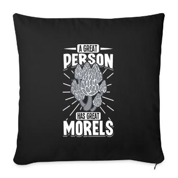 Morels Mushroom Picker Mushroom Farmer Mushroom - Housse de coussin décorative 45 x 45 cm - noir - Devant
