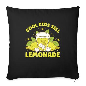 Lemonade Rack Lemon Juice Homemade - Sofa pillowcase 17,3'' x 17,3'' (45 x 45 cm) - black - Front