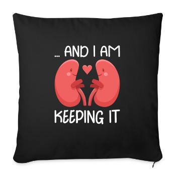 Kidney Transplant Kidney Donor Kidney Disease - Sofa pillowcase 17,3'' x 17,3'' (45 x 45 cm) - black - Front