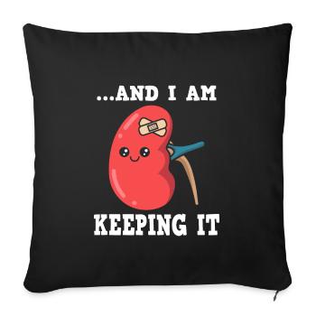 Kidney Transplant Kidney Donor Kidney Disease - Sofa pillowcase 17,3'' x 17,3'' (45 x 45 cm) - black - Front