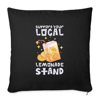 Lemonade Rack Lemon Juice Homemade - Sofa pillowcase 17,3'' x 17,3'' (45 x 45 cm) - black - Front