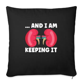 Kidney Transplant Kidney Donor Kidney Disease - Sofa pillowcase 17,3'' x 17,3'' (45 x 45 cm) - black - Front